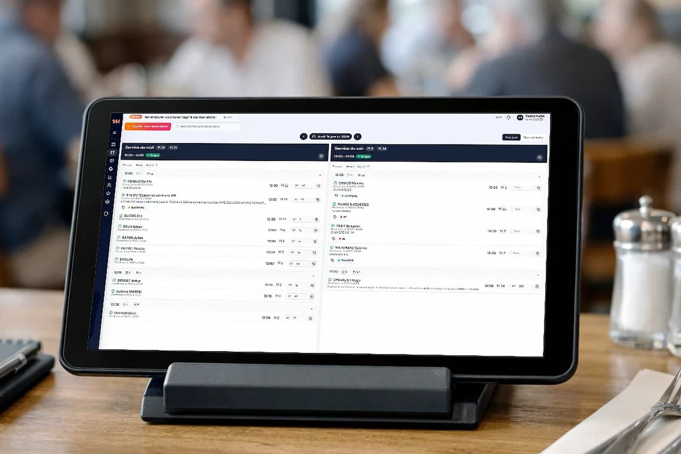 Aperçu du planning Restomatik